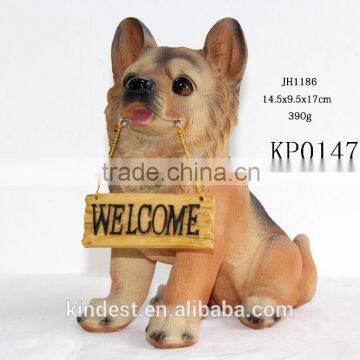 Resin Dog Statues, Resin Dog Pet Welcome Statue