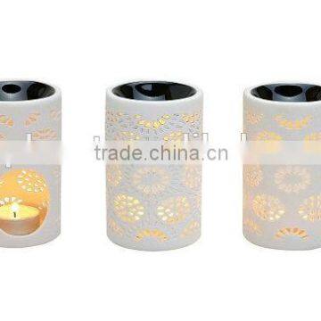 Wholesale White and Black Ceramic Fragrance Oil Burner Tart Warmer