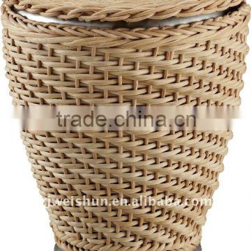 3000ml round stainless steel ice bucket in rattan baskets