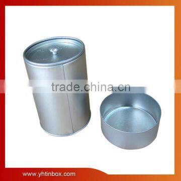 round meatl tea tin