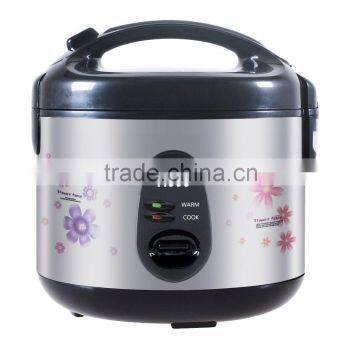 New black deluxe rice cooker with flower 1.5L/500W