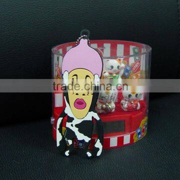 Hot Selling Cartoon Character Water Filled Custom Soft Pvc Keychain photo-5