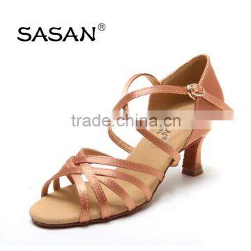 Woman Latin Dance Shoes Cross Ankle Strap