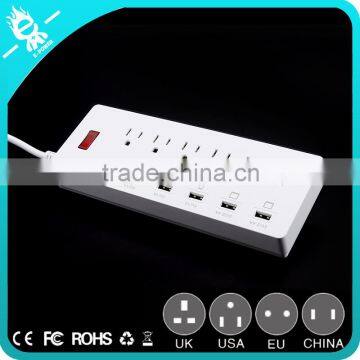 2-in-1 Surge Protected Power Strip USB Charger Station Combo Charging Ports Power Socket photo-2