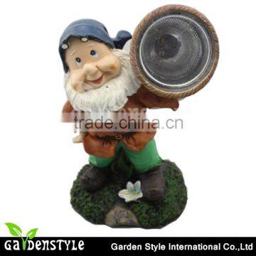 Christmas dwarf festival decoration poly-resin outdoor garden modern lamp