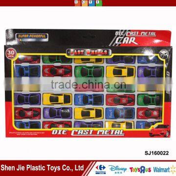 High quality diecast car slide wheels toy car model 30pcs for kids