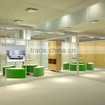 Affordable smart design aluminum wooden office partition wall(HK85-series)