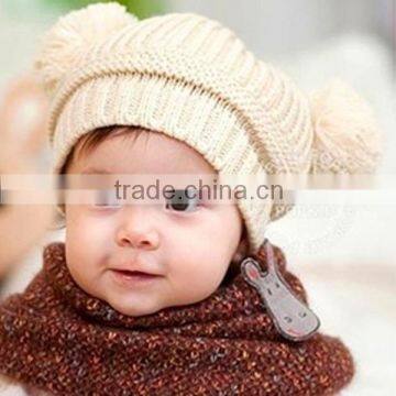 Lovely Toddler Kids Baby Boys Girls Pom Pom Knit Crochet Casual Beanie Hats Cap photo-6