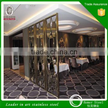 Customized Decorative Stainless Steel Screen Room Dividers Partition For Restaurant