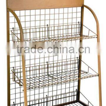 Customized wire display rack,hot sale display metal racks for shops,alibaba high quality metal rack