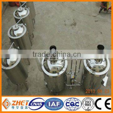 stainless steel micro beer equipment mash lauter kettle heating by gas