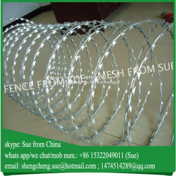 Stainless steel 304 or galvanized razor barbed wire fence for government