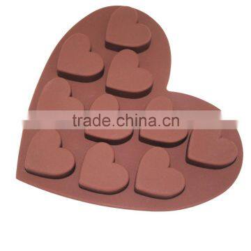 Best selling heart shaped molde de silicone formas de chocolate