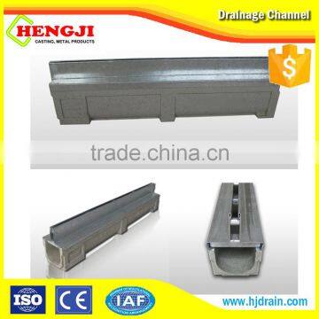 Professional polymer concrete drainage channel with stain steel galvanized grate EN1433 standard metal drainage grates