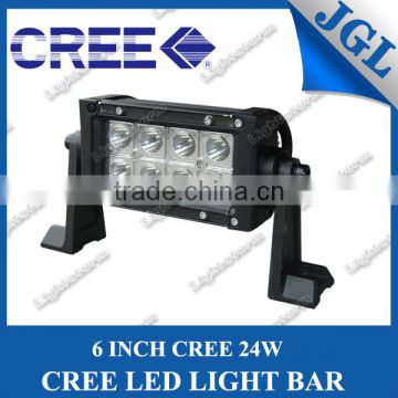 hot sale 6inch 24w cree auto led light bar,cree led light bars for trucks,warranty 1year