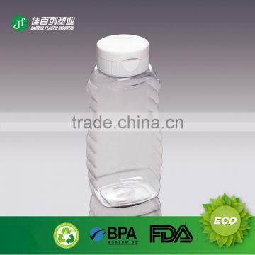 Hot sale Chinese Wholesale 350ml PET plastic honey packing bottle