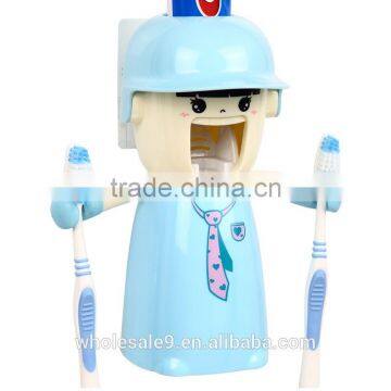 Kids Automatic Toothpaste Dispenser Toothbrush Holder Tumbler Set photo-3