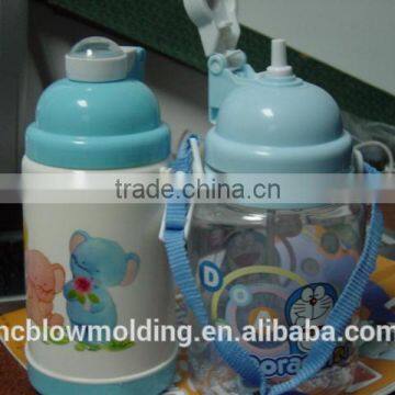 OEM Blow Molding PP Plastic Water Bottle With Straw HDPE Kids Drinking Bottle for Sale, photo-3