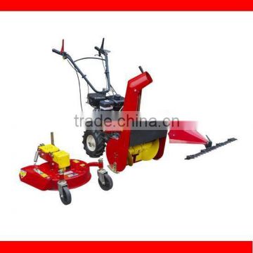 3-in-1 multifunction lawn mower with rotary mower, scythe mower and snow blower