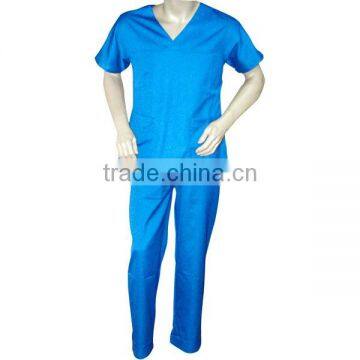 Unisex Solid Color Hospital Medical Uniform Scrub Suit photo-3
