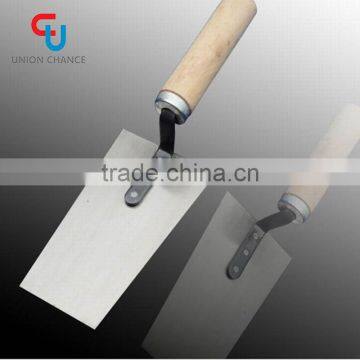 Wood handle concrete plaster trowel for construction hand tools