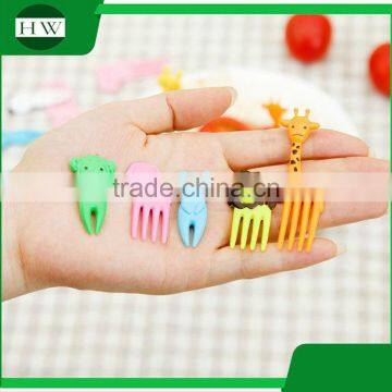 Eco Plastic Kid Tableware Cartoon Animal Fruit Fork Set photo-4