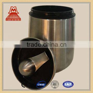 STAINLESS STEEL HOME COFFEE CANISTER /FOOD STORAGE CONTAINER WITH MAGNET LID AND SCOOP photo-3