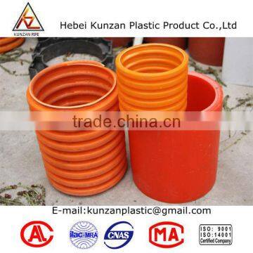 Yellow Plasti PP conduit pipe corrugated Plastic pipe for electric