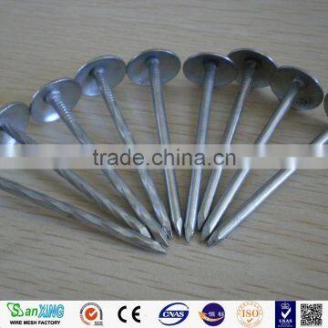 Q195 umbrella head twist shank roofing nails