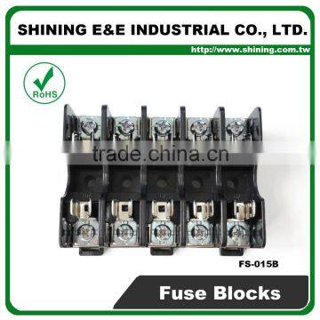 FS-015B 600V 10 Amp 5 Way Midget Type Din Rail Glass Fuse Holder