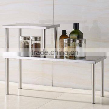 2 Tire Kitchen Storage Shelf Stainless Steel Spices Cans photo-3