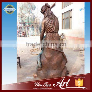 Sexy Female and Snake Bronze Sculpture photo-4