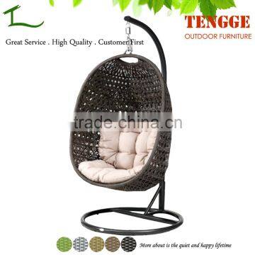 TG15-0301 Double weaving face egg shaped outdoor portable swing chair