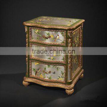 Glorious Wooden Bedroom Furniture, Exquisite Hand Painting Princess Bed With Night Stand, Classical Wood Carved Bedroom Set photo-3