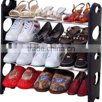 Store More Easy to Assemble 4 Tier Plastic Shoe Rack Storage photo-2