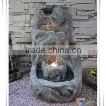 Rock Antique Garden Outdoor Water Fountain Resin Waterfall Feature photo-2