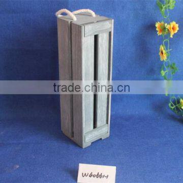 Vintage Handmade Cheap Wooden Wine Bottle Gift Packing Laths Boxes With Slide Lid photo-5