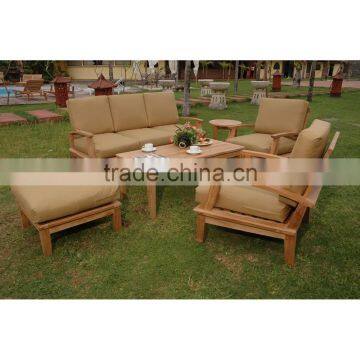 2017 Trade Assurance Large Set Conversation Solid Teak Wood Design Modern Garden Sofa Set photo-2