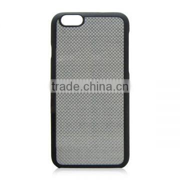 Paint PC bottom + silver carbon fiber protective cover for iPhone 6 carbon fiber case