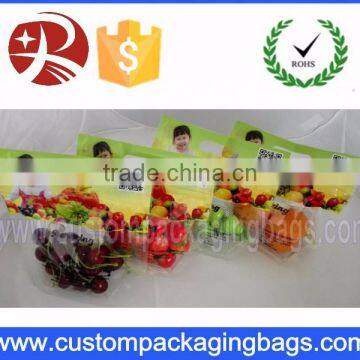 Clear Plastic Fruit Laminated Bunch Bag Slider Zipper Bags Apple / Grape Laminated Bunch Bag photo-6