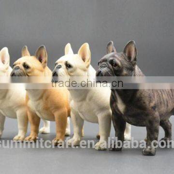 Life-like resin french bulldog figurines