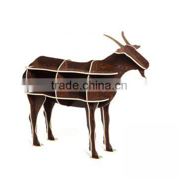 Goat Puzzle Table,Creative Animal Furniture,MDF DIY Assembled Goat Table For Fashion Living Room,Wooden Animal Furniture photo-3
