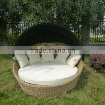 Wicker Sun Bed Furniture Outdoor Rattan Day Bed photo-6