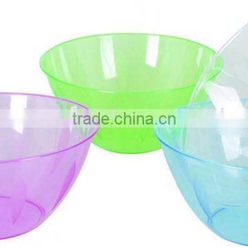 2015 hot sales PS material customed food grade Plastic Transparent Salad Bowl