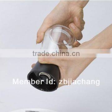 Manual Slender Glass Spice Grinder Jars With Black Lid photo-5