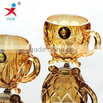 clear heat-resistant tea cups/milk cup/coffee cup with High borosilicate clear glass material