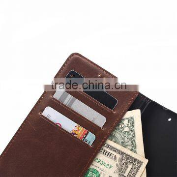 High Quality Crazy-horse PU Card Bumper/pocket Cell Phone Case for Sony photo-6