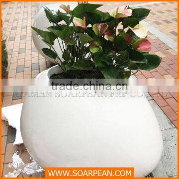 Durable Shopping Mall Decorate Fiberglass Flower Pots