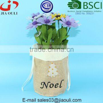 New Design Felt Planter Bags With Screenprinting Gunny Plant Pot Bag photo-2