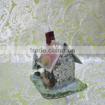 Vintage Putz House for Christmas Village With Scotty Dog photo-5